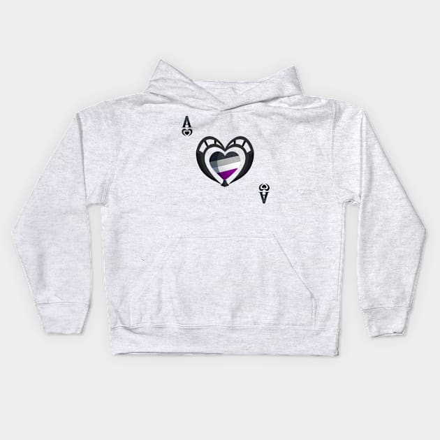 Ace of Hearts Pride Kids Hoodie by Phreephur